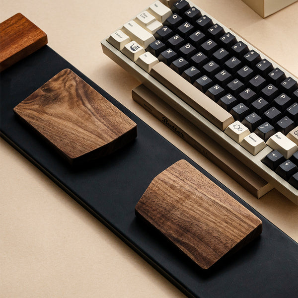 Walnut wood keyboard handle 60 / 82 / 84 / 87 / 108 keys  size customization